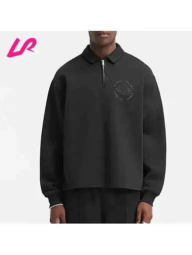 Upgrade your casual look with our half zip sweatshirt.